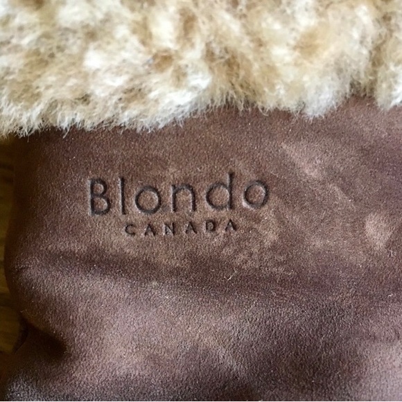 BLONDO Canada Women's Shearling Lined Brown Suede Zip-Up Winter Boots In size 7 - Picture 5 of 10